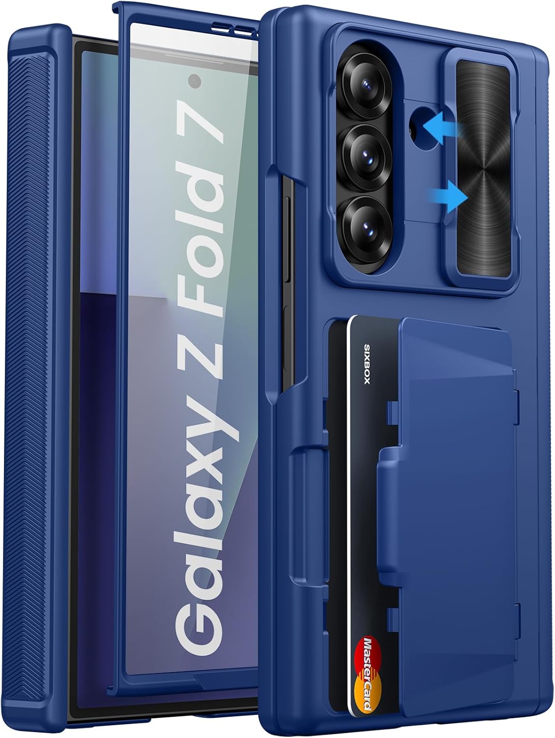 Samsung Galaxy Z Fold 7 Case Wallet with Camera Cover & Card Holder