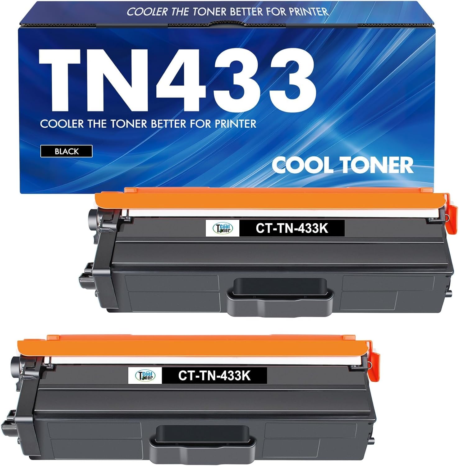 Cool Toner TN433BK Black Compatible Toner Cartridge for Brother
