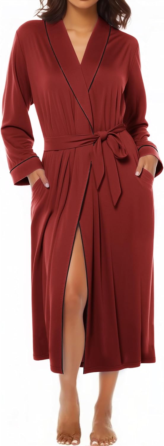 Ekouaer Kimono Robes for Women Long Lightweight Soft Sleepwear
