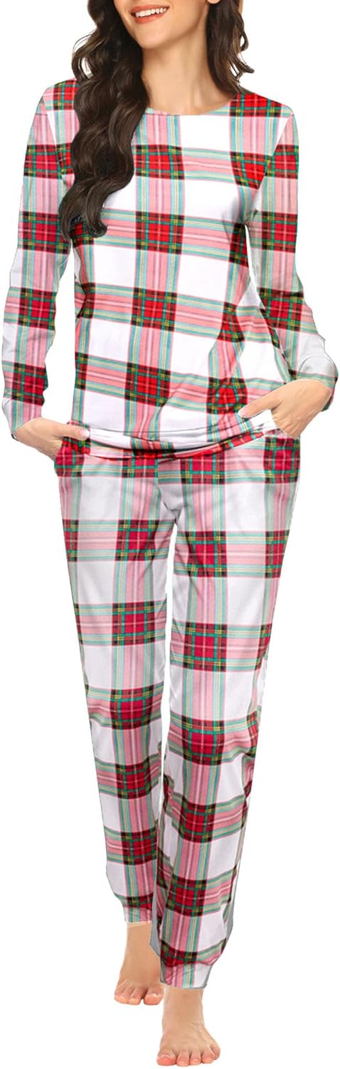 Ekouaer Womens Jogger Pajama Sets for Cozy Sleep and Lounge