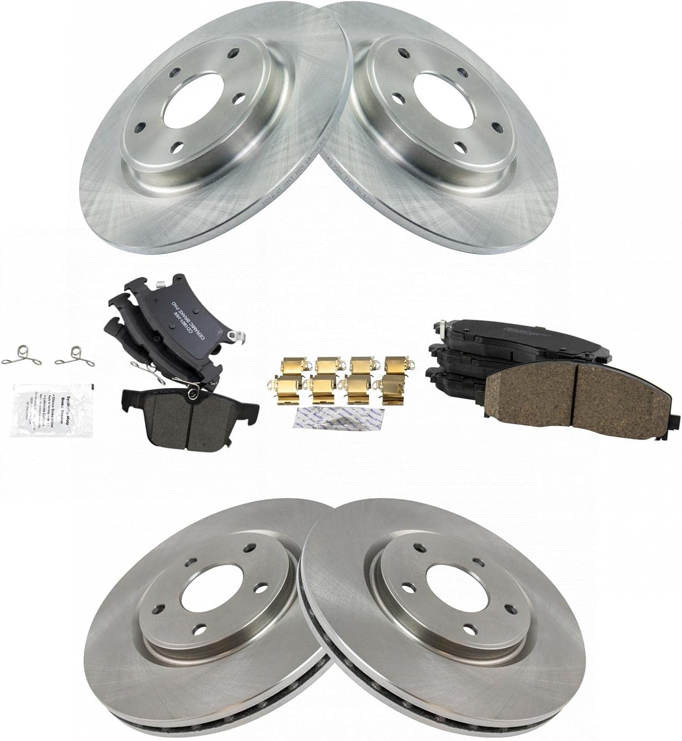TRQ Brake Pad & Rotor Kit for 2017-2021 Chrysler Pacifica