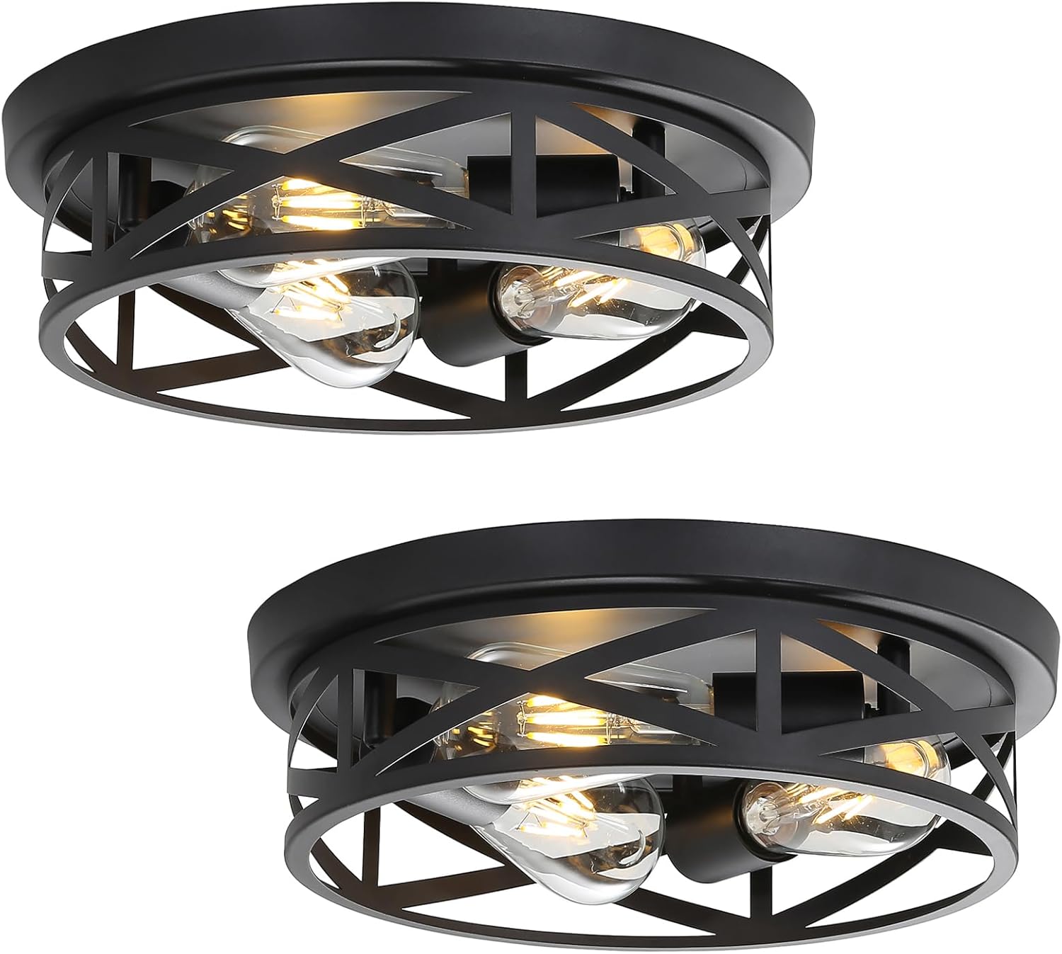 13 inch Black Flush Mount Ceiling Light Fixtures for Modern Homes