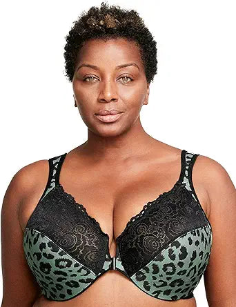 Glamorise Women's Plus Size Wonderwire Front-Closure Bra #1245