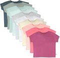 HonestBaby 10-Pack Short Sleeve T-shirts 100% Organic (Style BVV8)