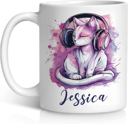 Personalized Gaming Cat Tea Cup - FABGIFT