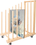 GENMOUS Art Storage Rack with Caster Wheels - Large Capacity Canvas