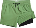 maamgic 5in Mens Swimming Trunks with Compression Liner - Quick Dry 2
