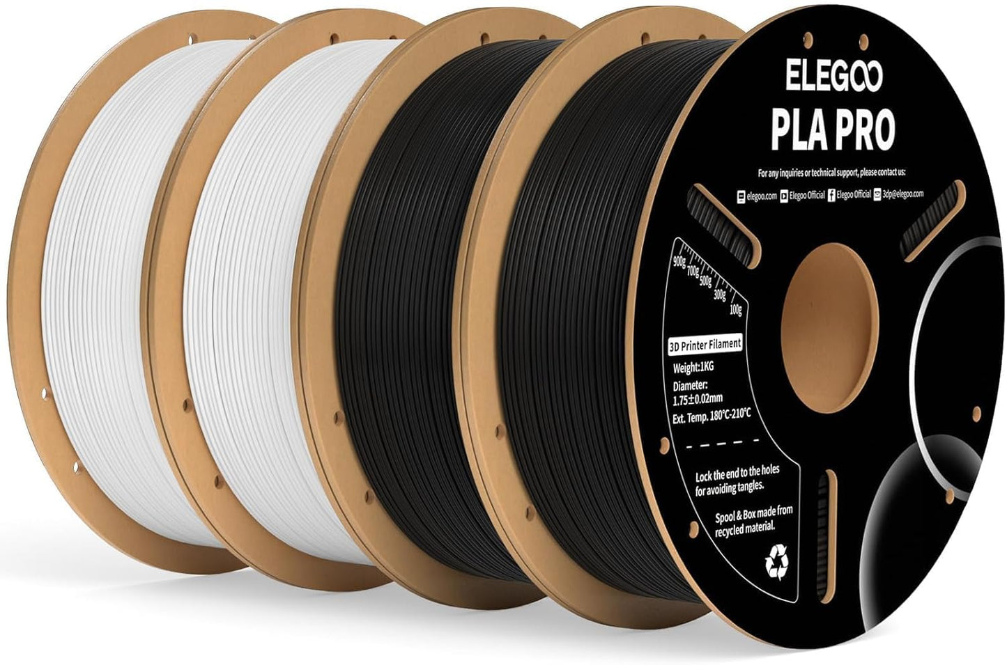 ELEGOO PLA PRO Filament 1.75mm for Superior 3D Printing Quality