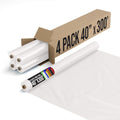 Exquisite Party Solids White Plastic Table Cover Roll 40ft x 300ft