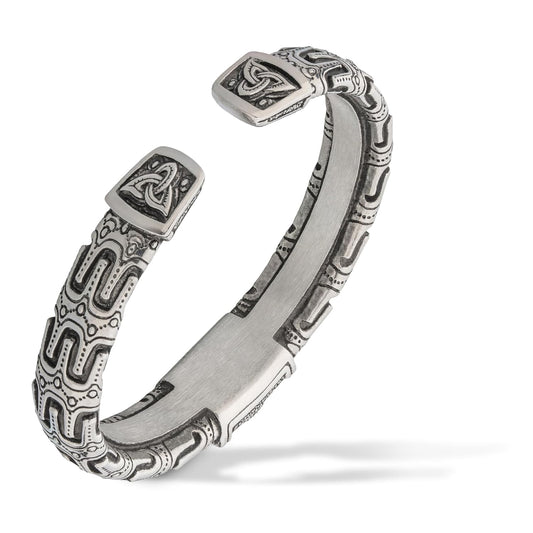 Viking Bracelet Vegvisir - Adjustable Pewter Norse Arm Ring