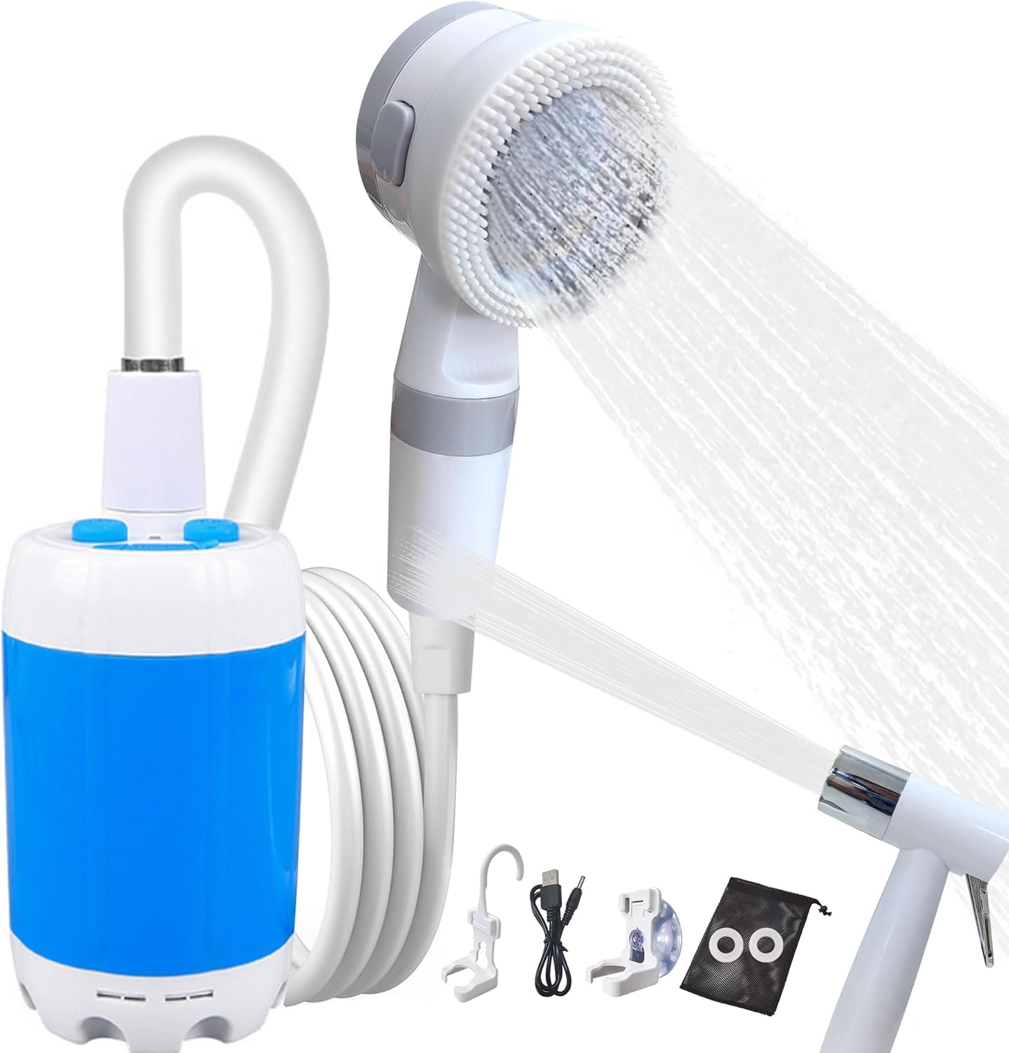Upgrade Rechargeable Camp Shower Pump | Multiple Spray Modes