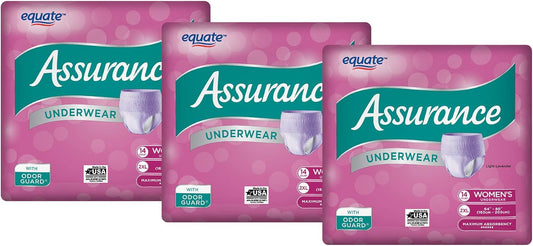 Equate 2XL Women's Incontinence Underwear, 4-Pack