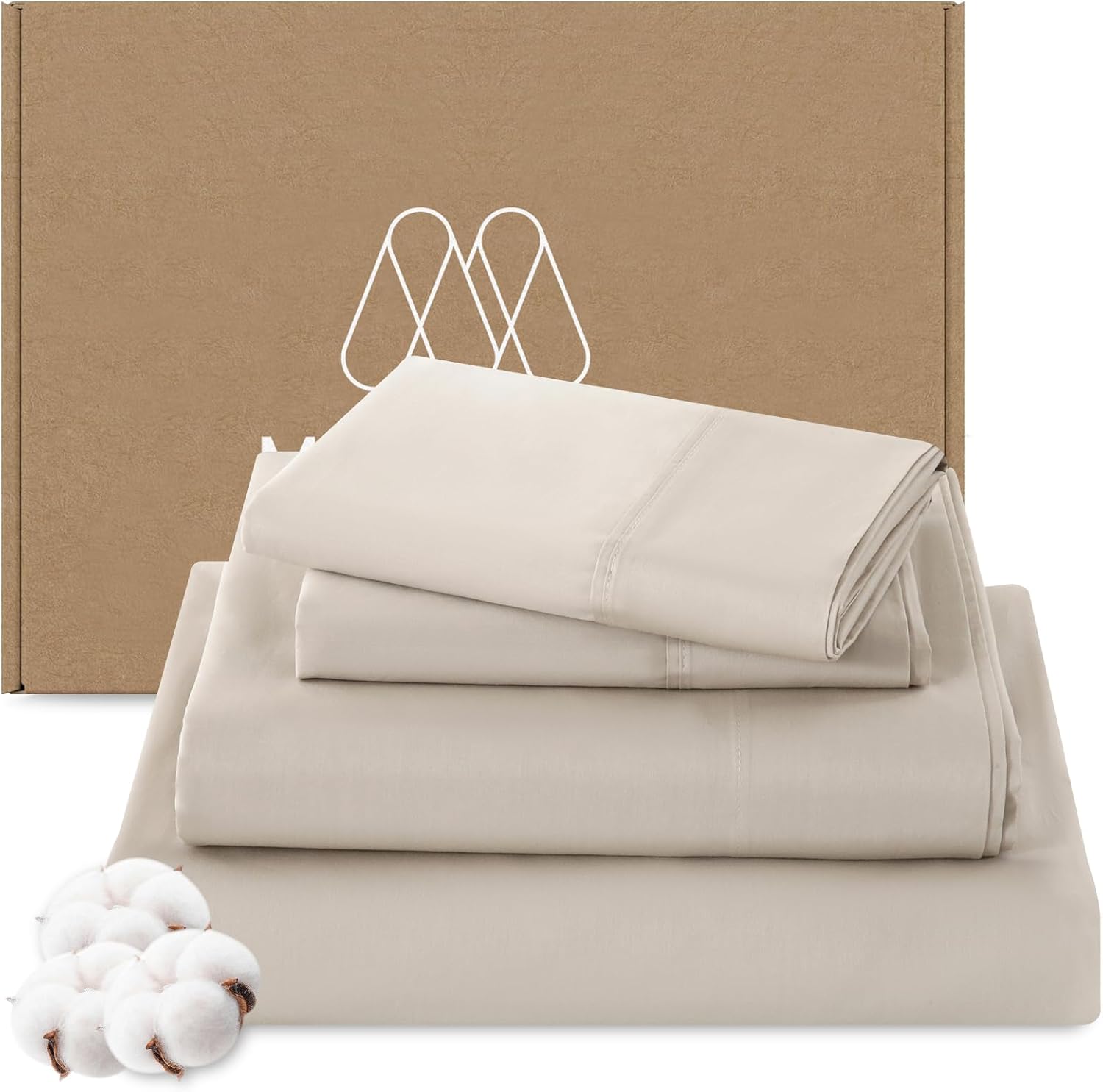 1000 Thread Count Egyptian Cotton Sheets Queen Set - Luxurious Comfort