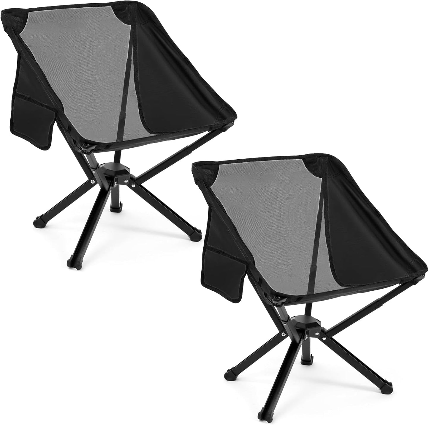 Lightweight 2 Pack Camping Chairs - Supports 350 LBS - Portable Outdoor Seats for All Activities