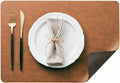 DOLOPL Reversible Faux Leather Placemats Set of 8 - Heat Resistant
