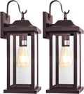 17 in Large Bronze Outdoor Wall Sconces 2-Pack - Durable Porch Lights