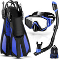 Odoland Snorkel Set for Adults with Dry Top Mask and Fins