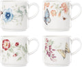 Lenox Butterfly Meadow 4-Piece Stacking Mug Set - Charming Everyday