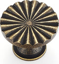 20 Pack Cabinet Knobs Gunmetal Round Drawer Pulls - Vintage Sunburst