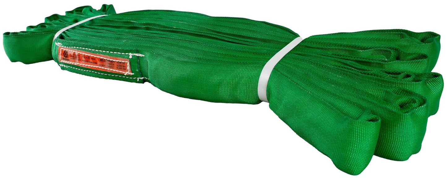 Power Lift PL2x24ft Green Polyester Round Sling for Heavy Loads