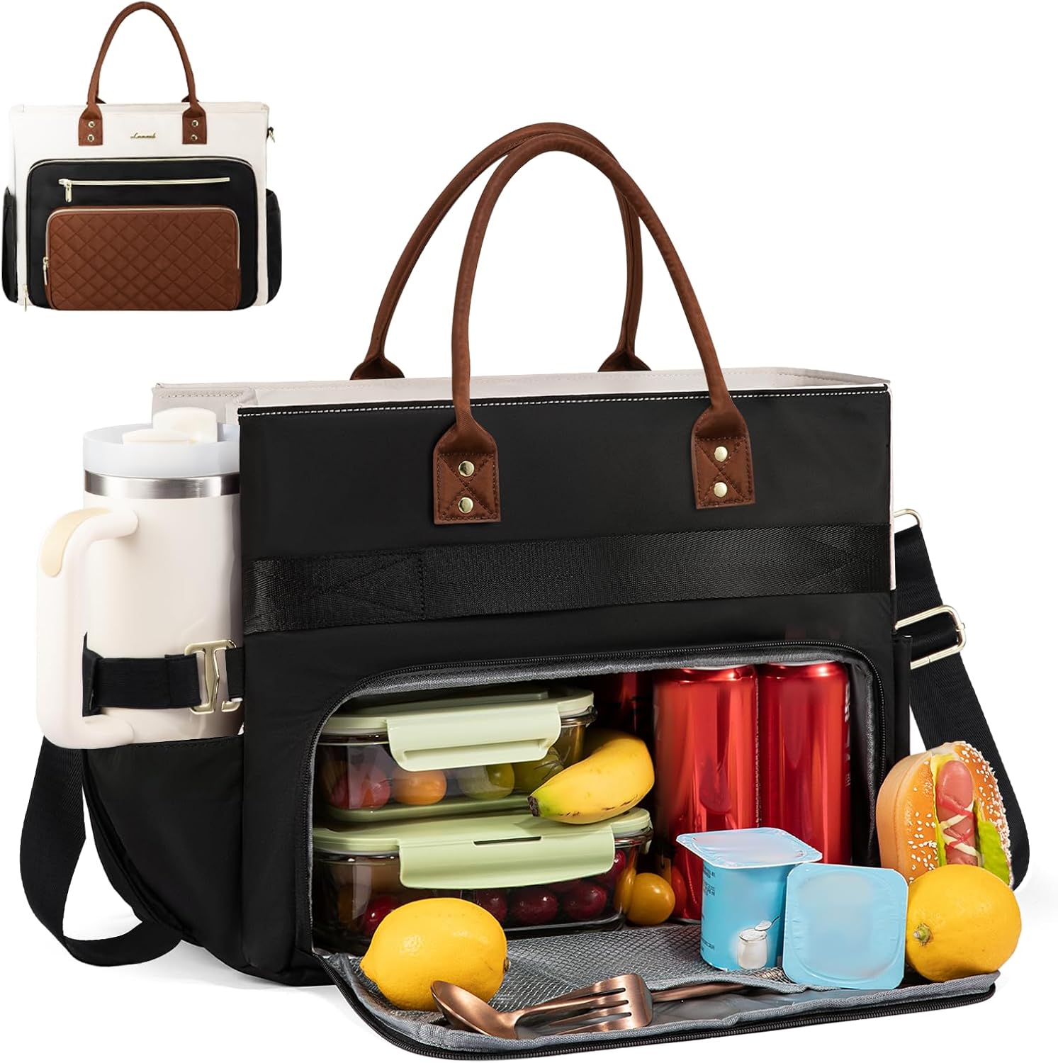 LOVEVOOK Insulated Lunch Bag for Work, Travel, and Office