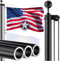 25 FT 12 Gauge Heavy Duty Flag Pole Kit - 110MPH Wind Tested