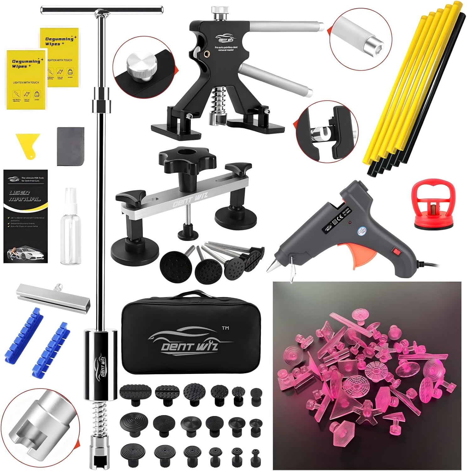 Automotive Dent Puller Kit for Easy Paintless Dent Removal