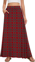 Womens Maxi A-line Long Skirt Casual High Waist with Pockets - Flowy