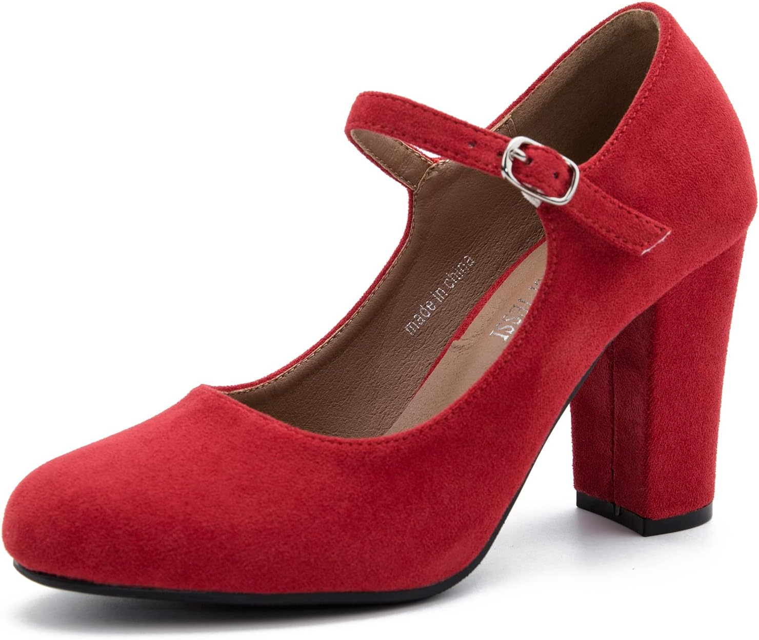 Women's Mary Jane Heels Closed Toe Chunky Heel Pumps for Style