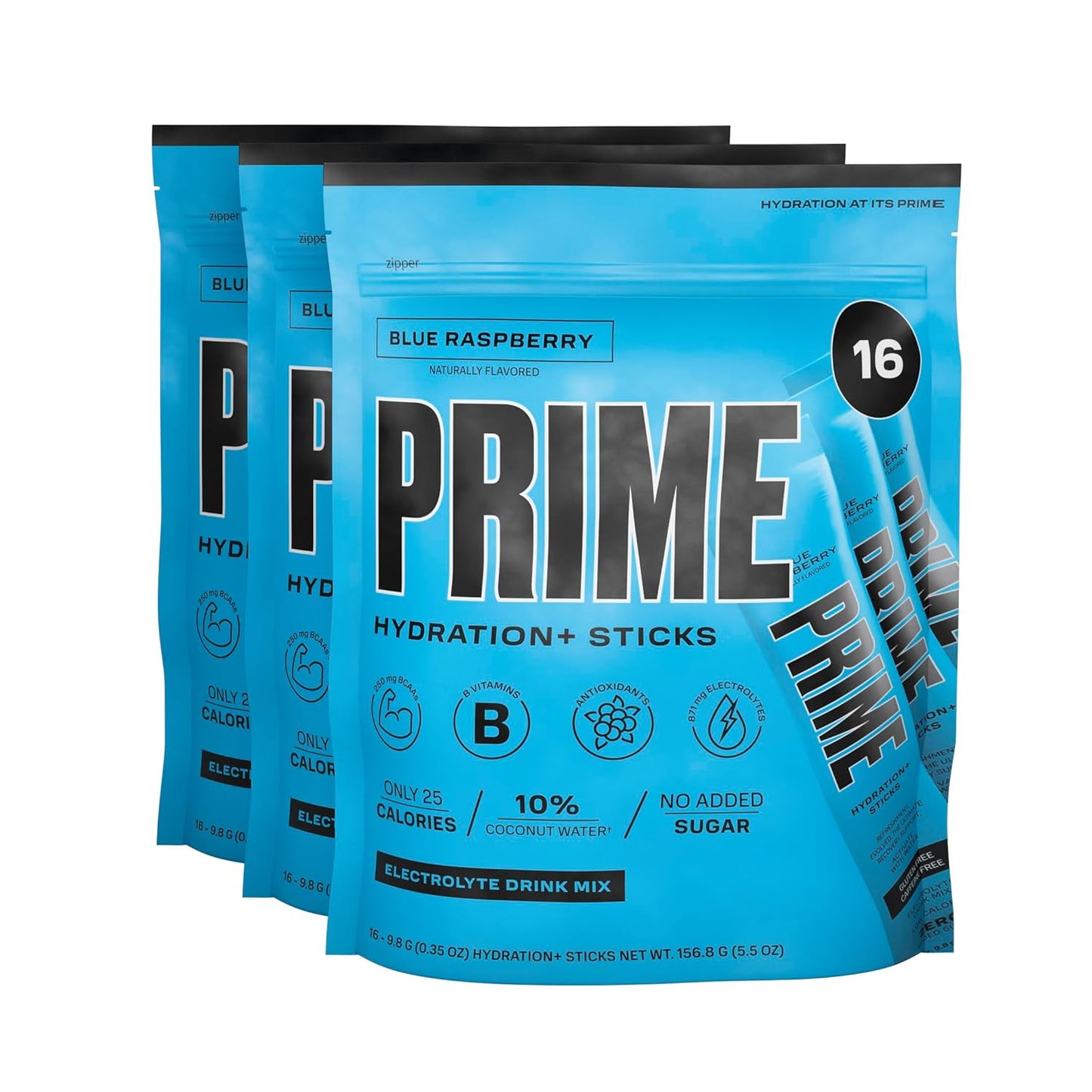 PRIME HYDRATION+ Sticks Blue Raspberry for On-the-Go Hydration