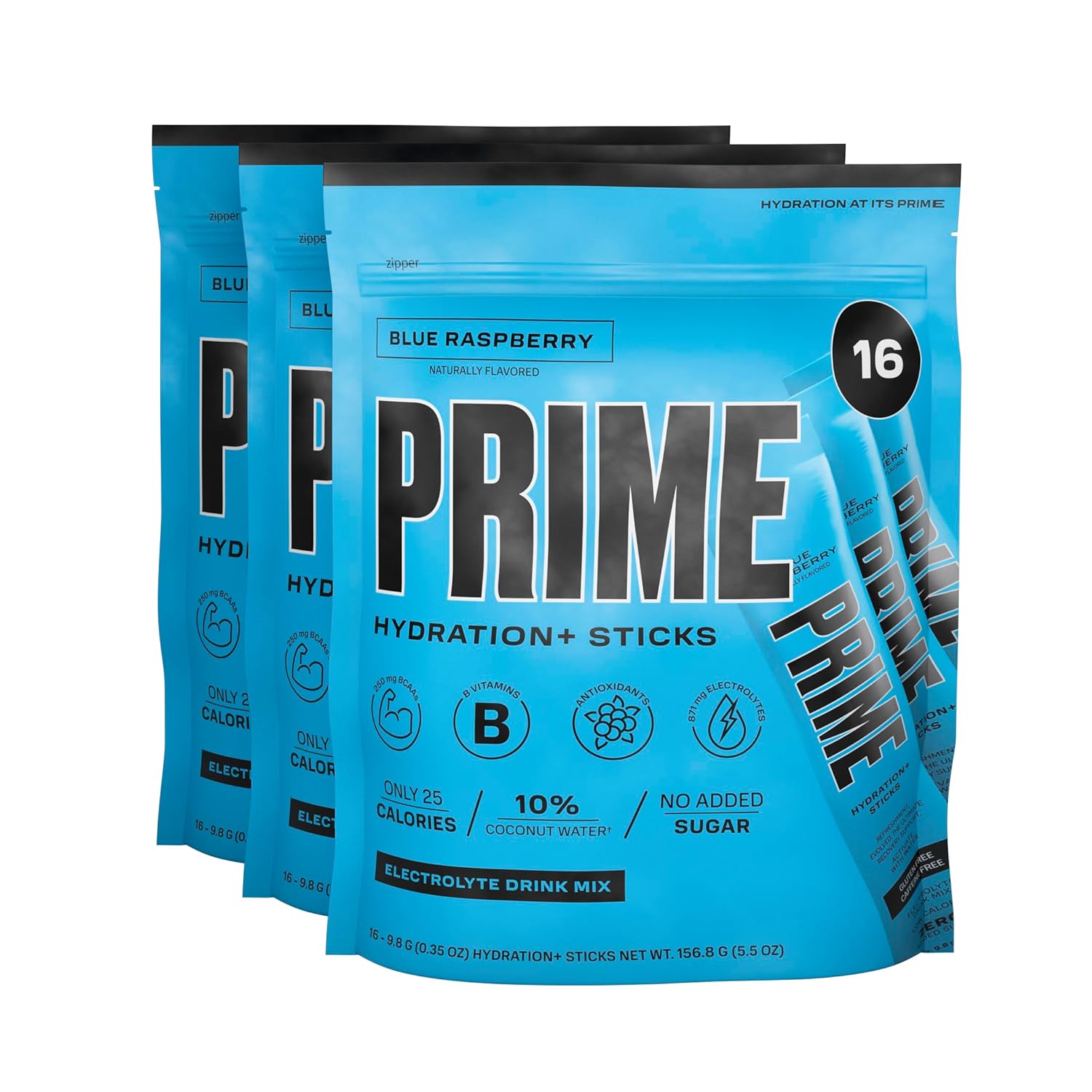 PRIME HYDRATION+ Sticks Blue Raspberry for On-the-Go Hydration