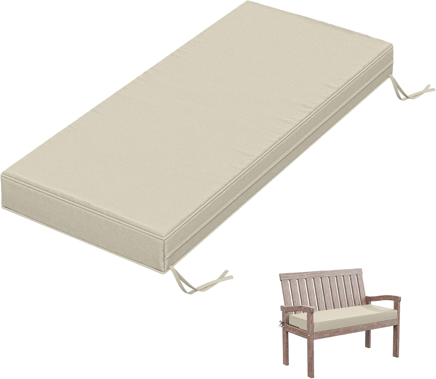 Outdoor Bench Cushion 42 X 18 X 3.5 Inch Waterproof for Comfort