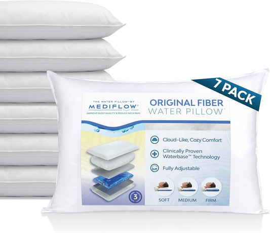 Mediflow Fiber Water Pillow Pack of 7 for Neck Pain Relief
