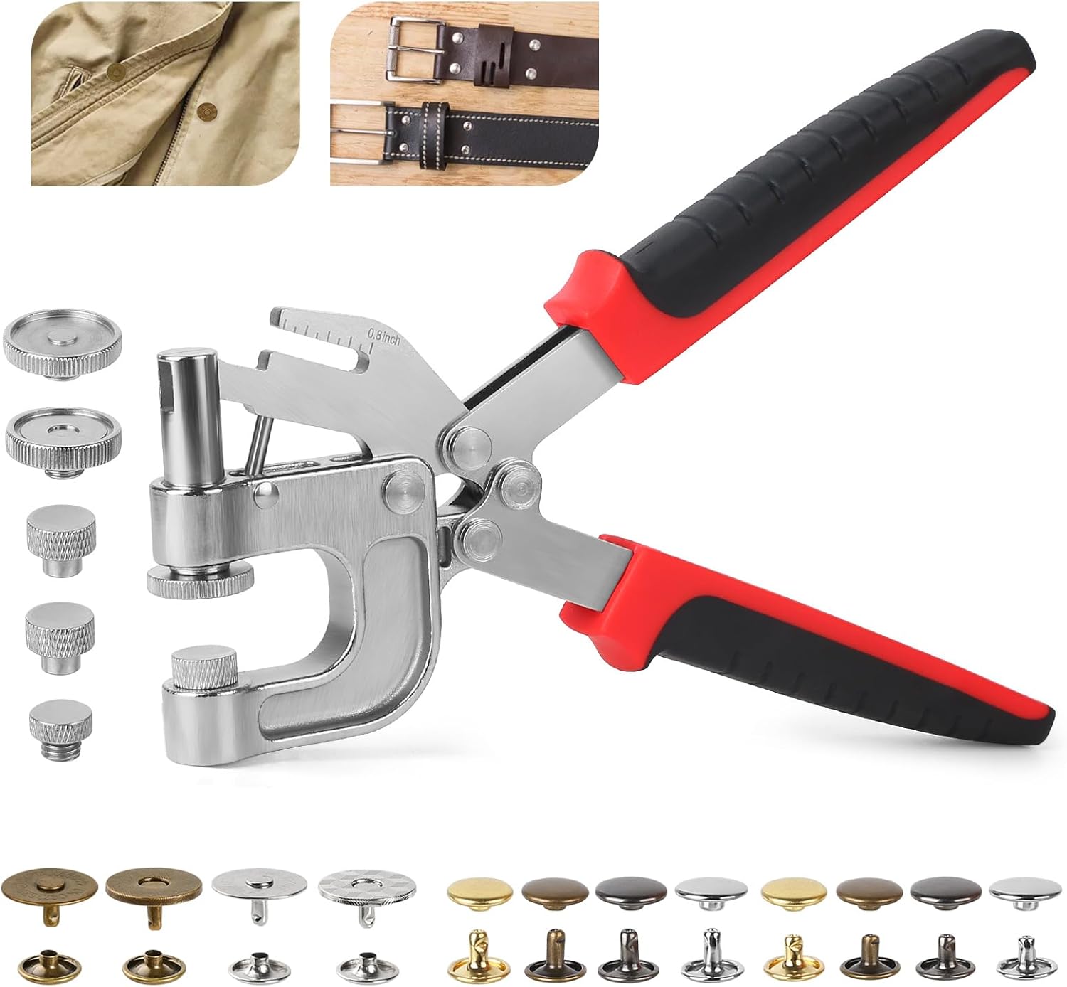 160 Set Rivets for Leather Crafting and Magnetic Buttons Kit
