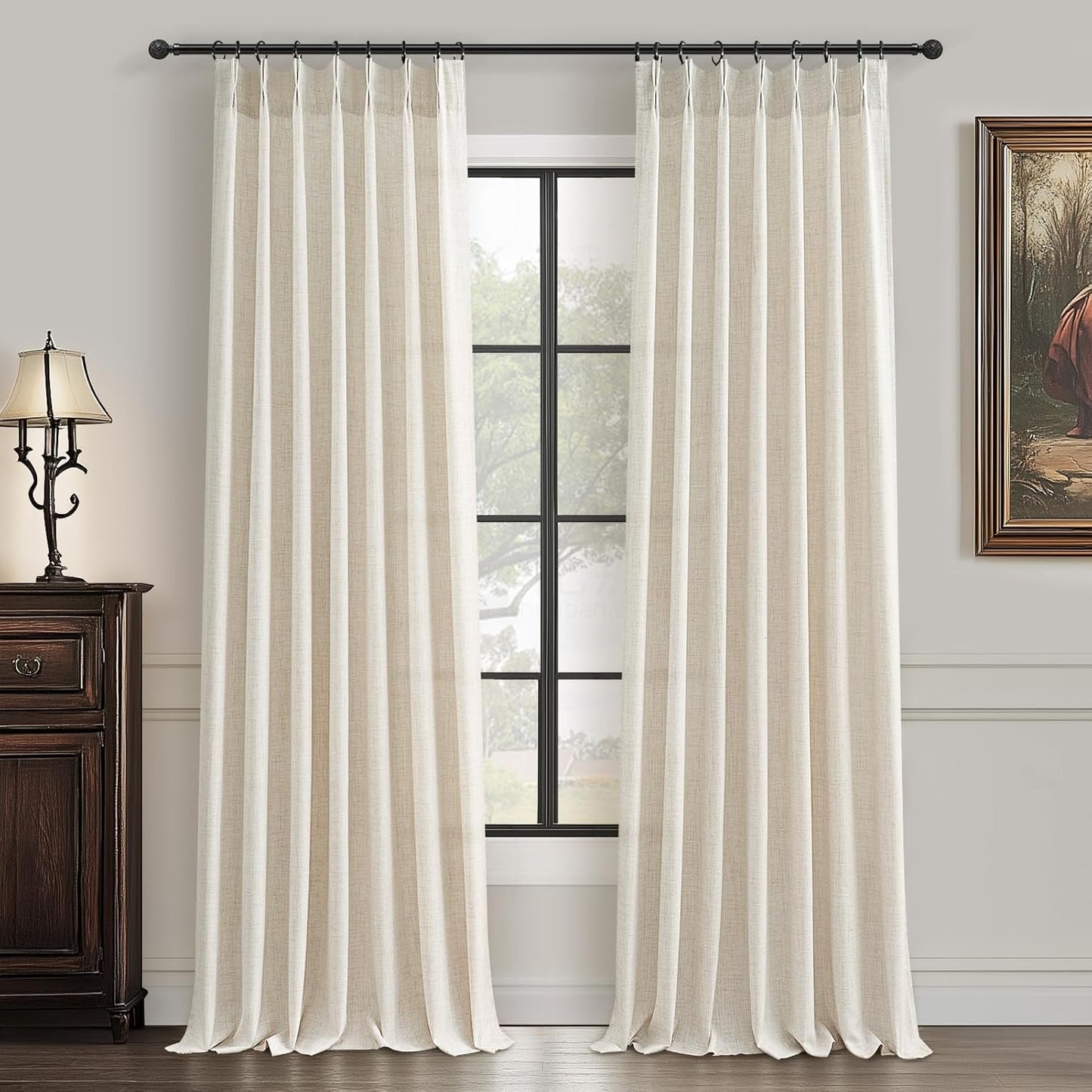 Semi Sheer Curtains 90 Inches Long for Bedroom Light Filtering