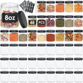 48pcs 8 oz Plastic Containers with Lids for Food Storage