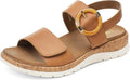 UBFEN Womens Flat Sandals Arch Support Open Toe - Comfortable All-Day