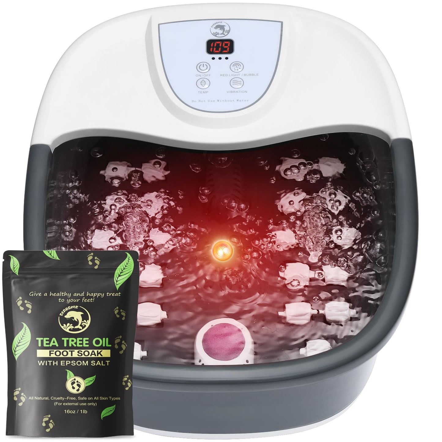 Foot Spa Bath Massager with Heat and 22 Massage Rollers