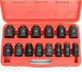 1/2 in Drive Deep Impact Socket Set SAE 14-Piece - Heavy Duty