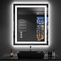 LED Bathroom Mirror 24in x 32in with RGB Backlit and Anti-Fog