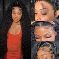 38 in 13x6 Deep Wave Lace Front Wig Human Hair - Long Natural Style