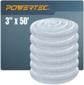 POWERTEC 3 in x 50 ft Dust Collection Hose - Flexible PVC