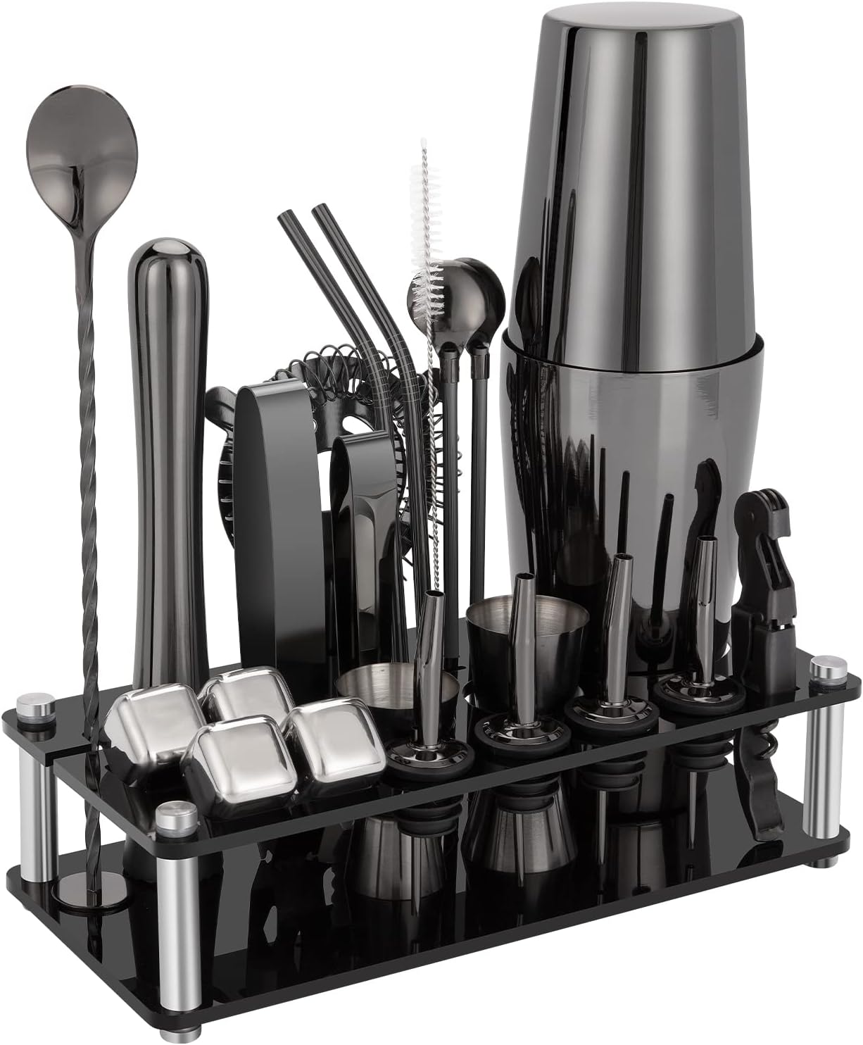23-Piece Cocktail Shaker Set for Professional Bartending Fun