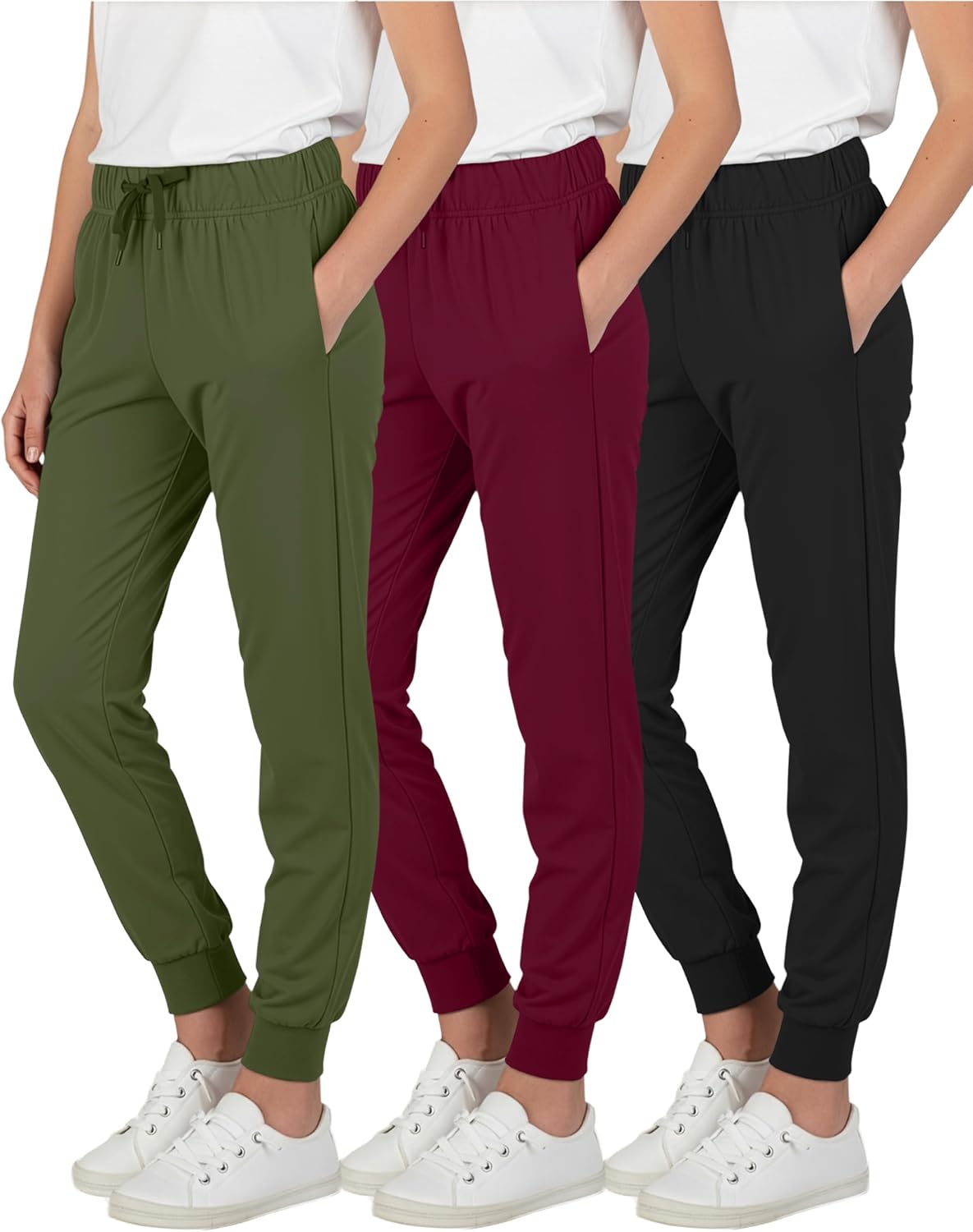Real Essentials Girls' Lounge Joggers: Soft Athletic Sweatpants