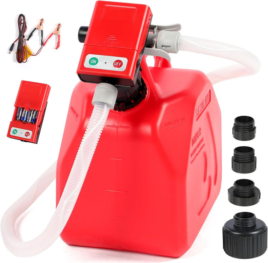 Portable Gas Tank Pump: Auto-Stop Feature, 3.8GPM