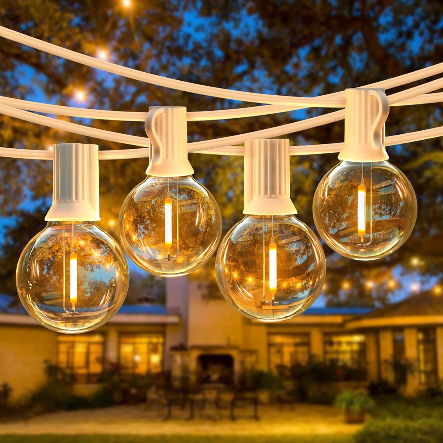 50FT LED G40 Globe String Lights for Outdoor Parties & Weddings