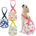 Pet Soft Washable Female Dog Diapers with Adjustable Suspenders