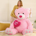Tezituor Giant Teddy Bear 5ft Plush with Heart - Cozy Giant Hug