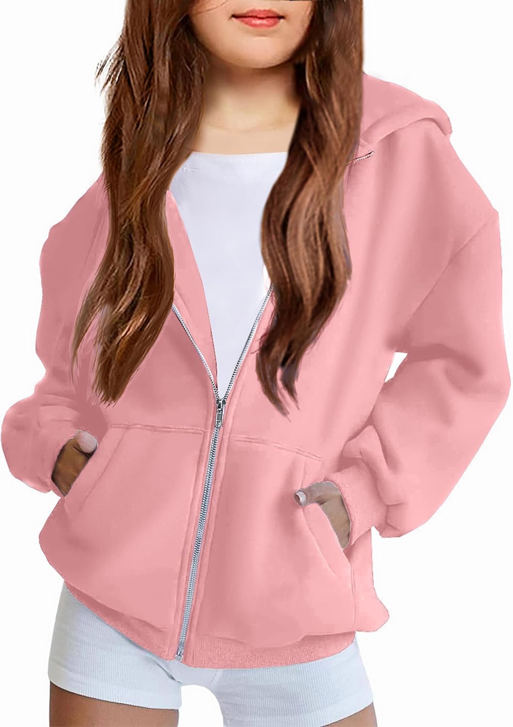 Arshiner Girls Zip Up Hoodies for Casual Fall Wear