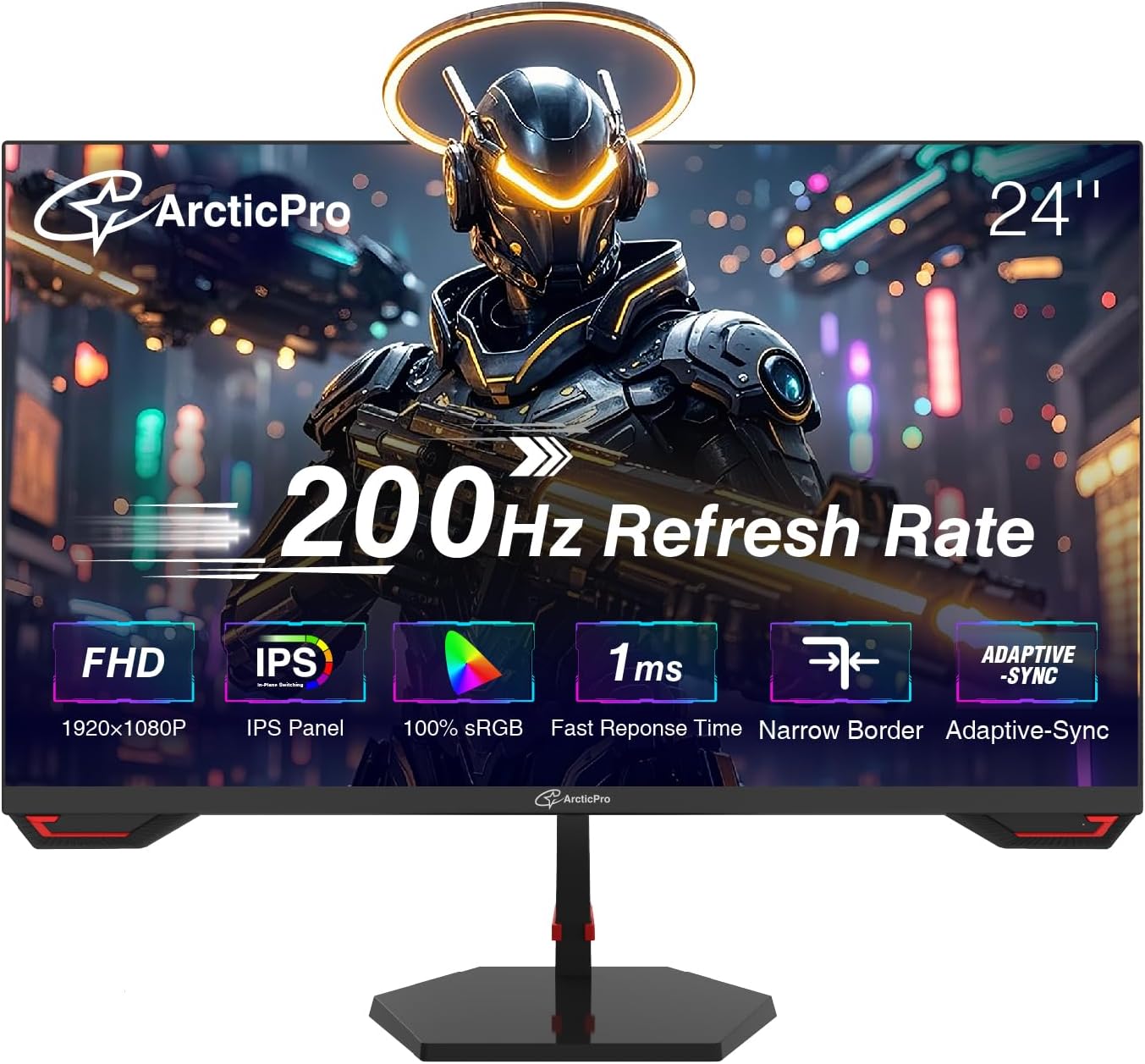 ArcticPro 24inch Gaming Monitor with 200Hz Refresh Rate
